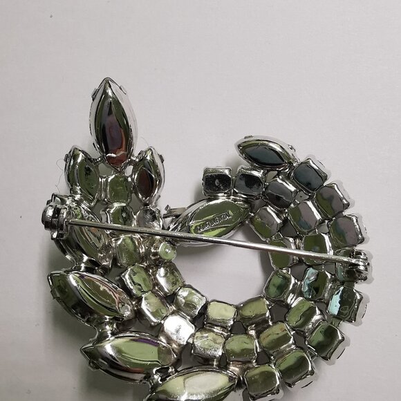 Vintage Continental Signed Rhinestone Brooch - Picture 4 of 11
